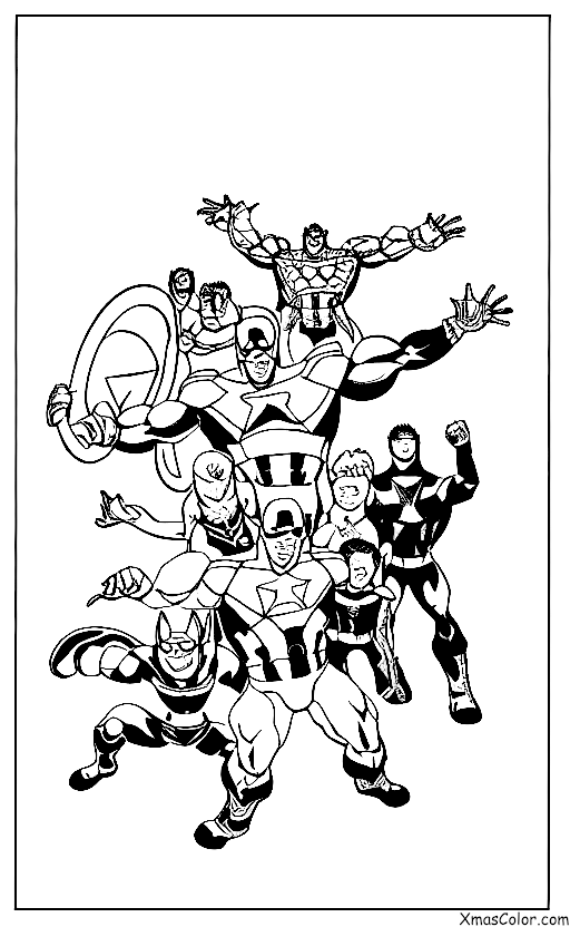 Noël / Marvel Noël: Captain America, Iron Man, Thor et Hulk se battent contre Loki et son armée de géants de glace