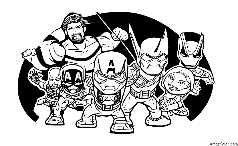Noël / Marvel Noël: Les Avengers combattent Thanos