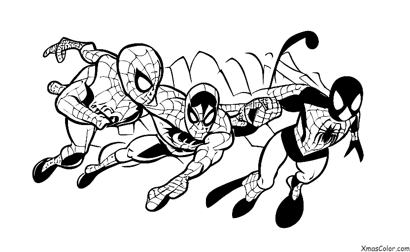 Noël / Marvel Noël: Spider-Man sauve Noël en volant à travers la ville