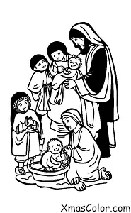 Noël / Miracle de Noël: Les bergers visitant Jésus