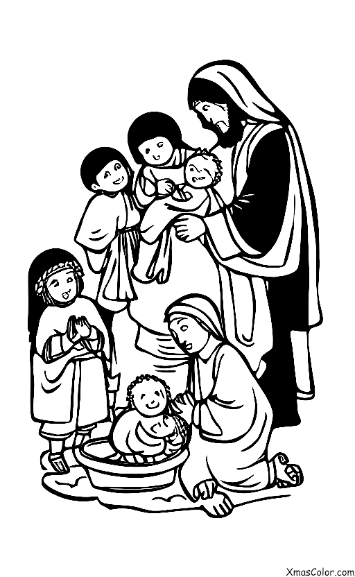 Noël / Miracle de Noël: Les bergers visitant Jésus