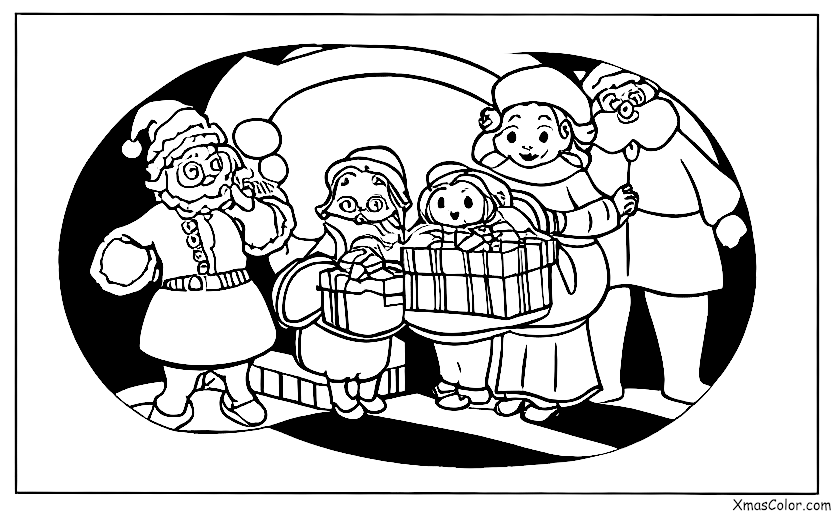 Noël / Mme Claus: Mme Claus distribue des biscuits de Noël