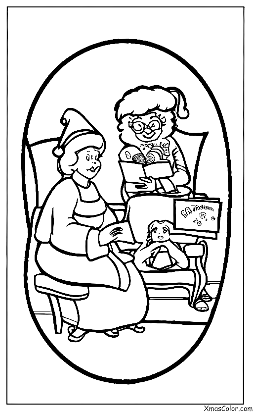 Noël / Mme Claus: Mme Claus lit une histoire aux enfants