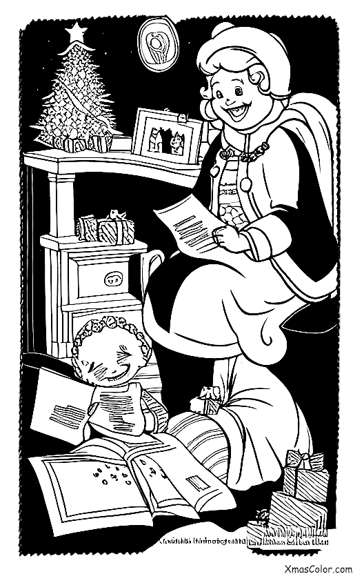 Noël / Mme Claus: Mme Claus lit une lettre d'un enfant