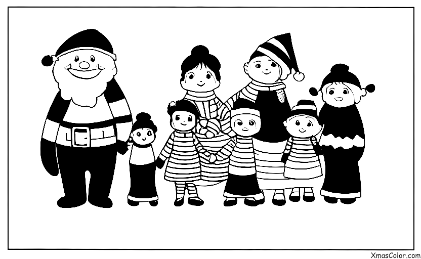 Noël / Mode de Noël: Une famille dans leur tenue de Noël