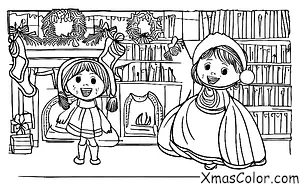 Noël / Musique de Noël: Une fille qui chante des cantiques de Noël
