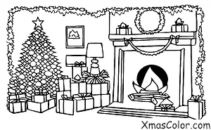 Noël / Neige: Cheminée