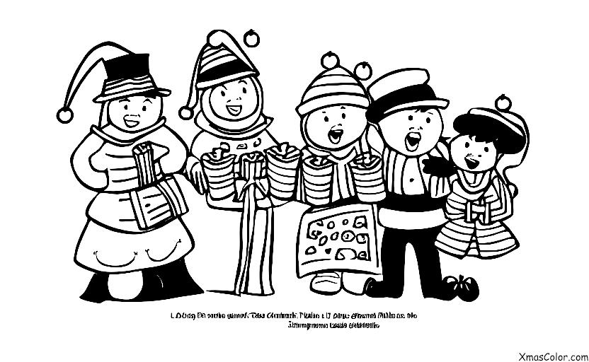 Noël / Noël à la ville: Des carolers chantent dans la ville