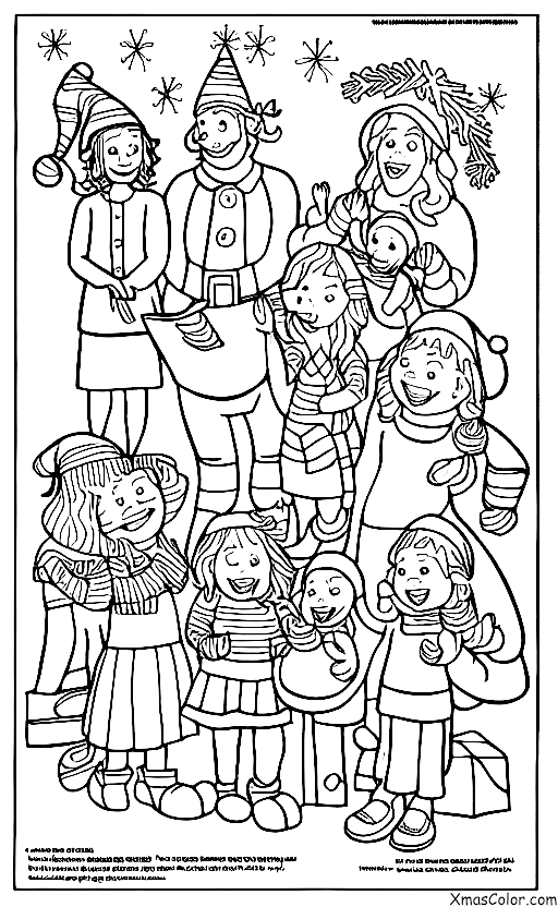 Noël / Noël au présent: La famille chante des cantiques de Noël