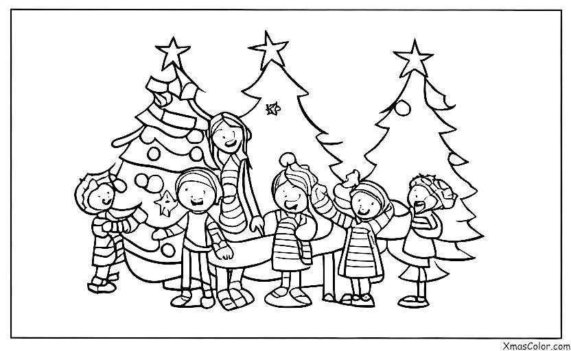 Noël / Noël au présent: Une famille rassemblée autour du sapin de Noël