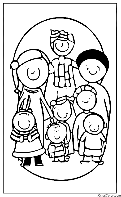 Noël / Noël aux États-Unis: Une famille qui regarde un film de Noël ensemble