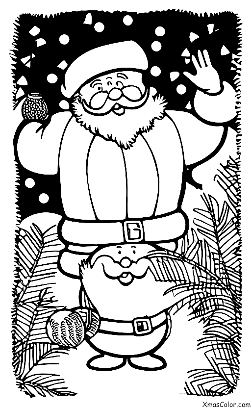 Noël / Noël aux tropiques: Santa sur une plage tropicale