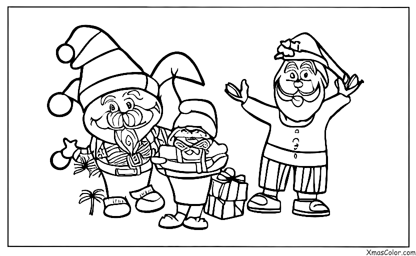 Noël / Noël aux tropiques: Santaw dans une jungle tropicale