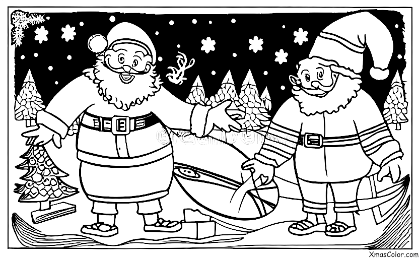 Noël / Noël aux tropiques: Santy sur la plage