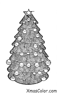 Noël / Noël avec des animaux: Un oiseau dans un sapin de Noël