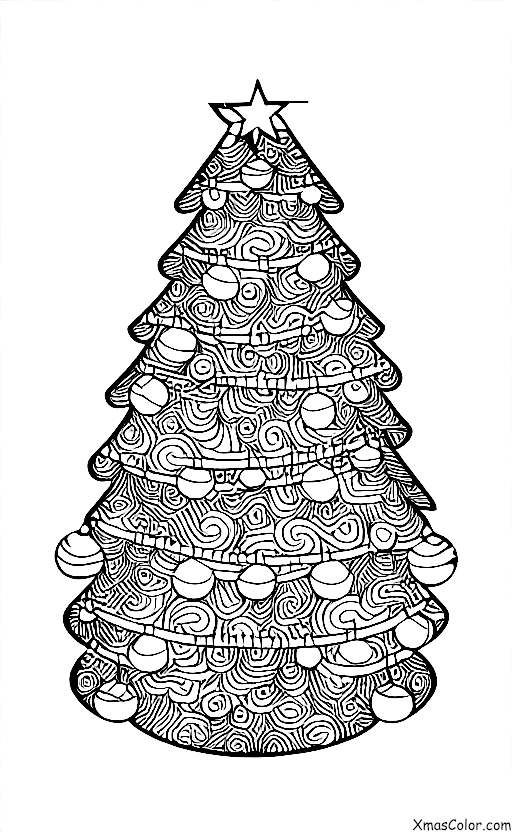 Noël / Noël avec des animaux: Un oiseau dans un sapin de Noël