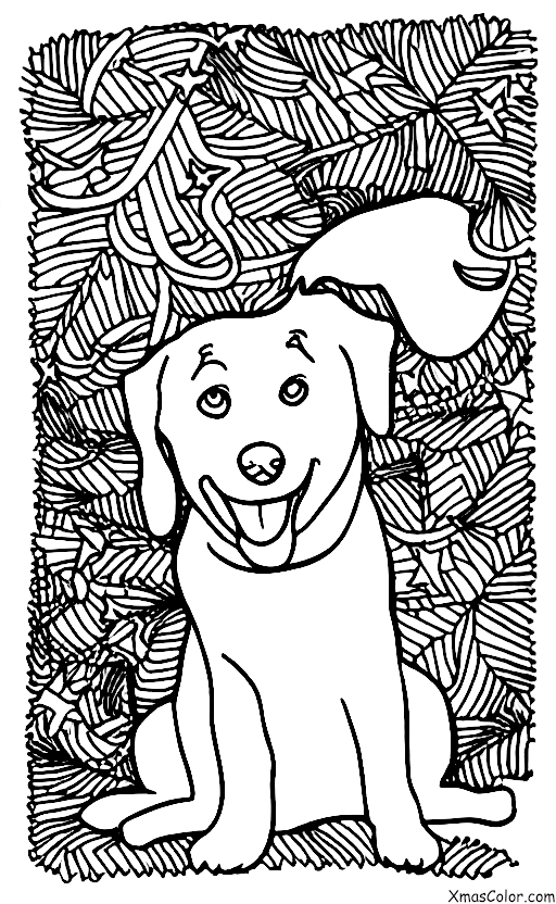 Noël / Noël Blanc: Un chien qui joue dans la neige