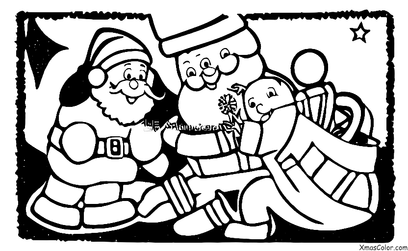 Noël / Noël dans l'espace: Le Père Noël sur une comète