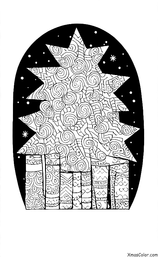 Noël / Noël dans la banlieue: Une famille décore son sapin de Noël ensemble