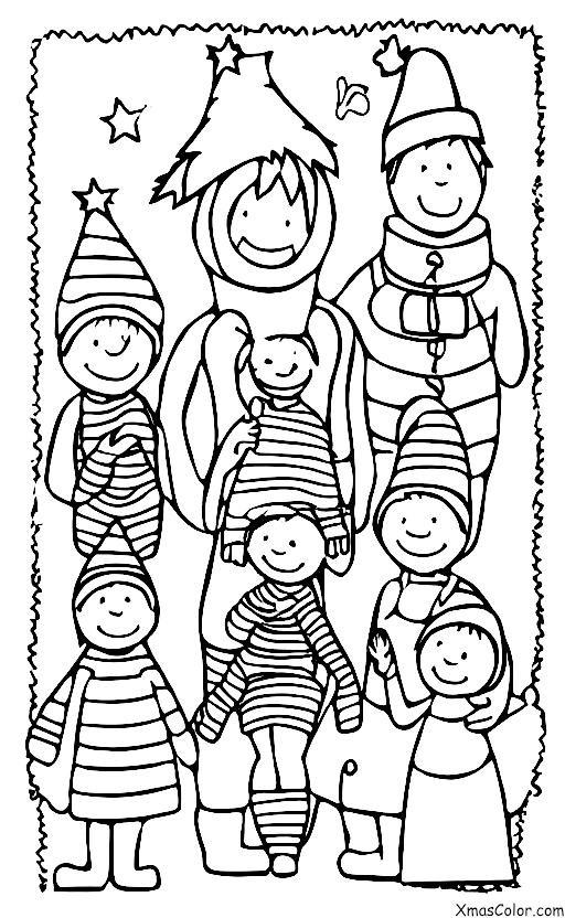 Noël / Noël dans la banlieue: Une famille qui chante ensemble