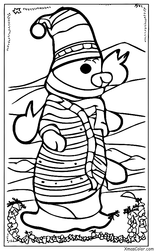 Noël / Noël dans le désert: Un rat kangourou avec un chapeau de Père Noël