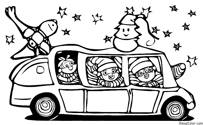 Noël / Noël dans le futur: Le Père Noël en voiture volante