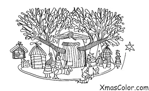 Noël / Noël dans le monde: Une scène de Noël en Afrique
