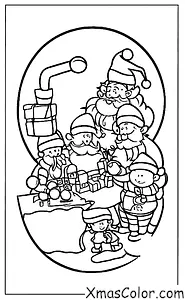 Noël / Noël de Pixar: Saint Nicolas et ses lutins qui fabriquent des jouets dans son atelier