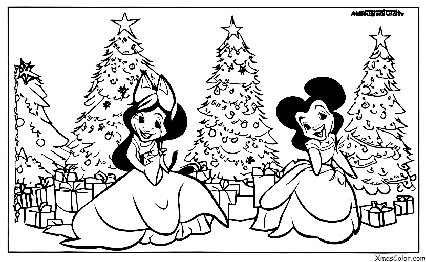 Noël / Noël Disney: Ariel chantant des chants de Noël