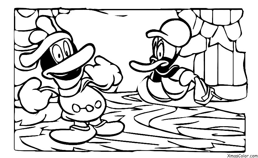 Noël / Noël Disney: Donald Canard patine