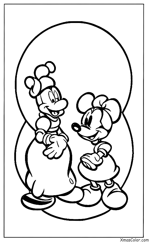 Noël / Noël Disney: Mickey Mouse et Minnie Mouse décorent leur sapin de Noël