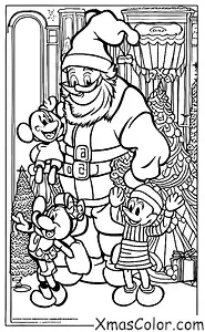 Noël / Noël Disney: Père Noël qui rend visite au Pays des Merveilles de Disney