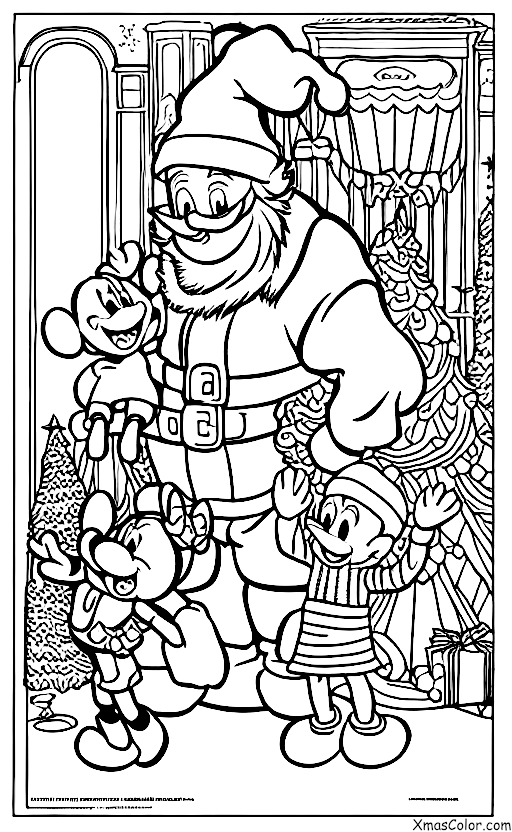 Noël / Noël Disney: Père Noël qui rend visite au Pays des Merveilles de Disney