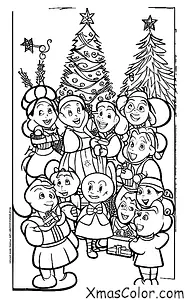 Noël / Noël Disney: Personnages Disney chantant des chansons de Noël