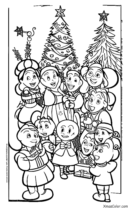 Noël / Noël Disney: Personnages Disney chantant des chansons de Noël