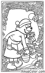 Noël / Noël Disney: Pluton creusant dans la neige