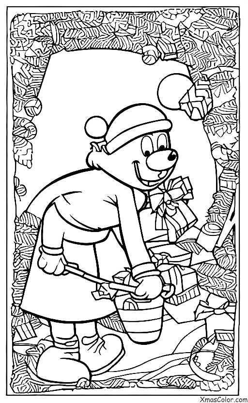 Noël / Noël Disney: Pluton creusant dans la neige