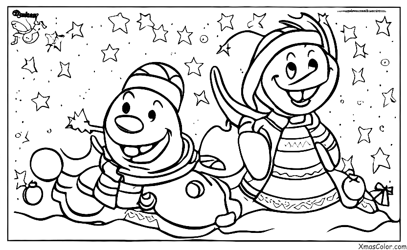 Noël / Noël Disney: Pluton s'amuse dans la neige