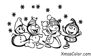 Noël / Noël Disney: Tous les personnages de Disney ayant une bataille de boules de neige