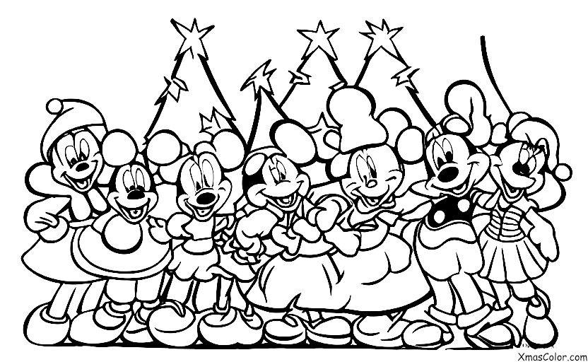 Noël / Noël Disney: Tous les personnages de Disney se rassemblent pour décorer pour Noël