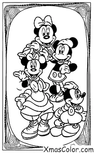 Noël / Noël Disney: Tous les personnages Disney patinant sur la patinoire à Disney World