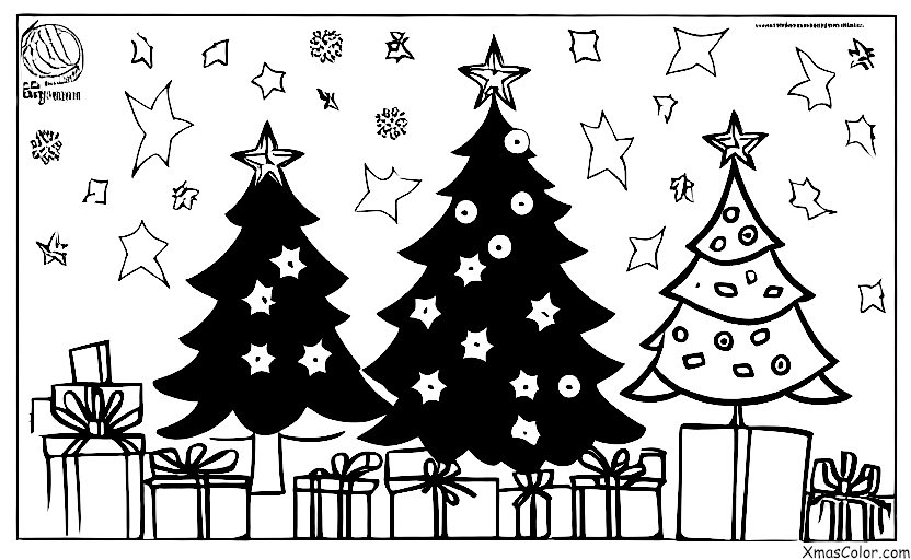 Noël / Noël Drôle: Un sapin de Noël avec une étoile déformée au sommet