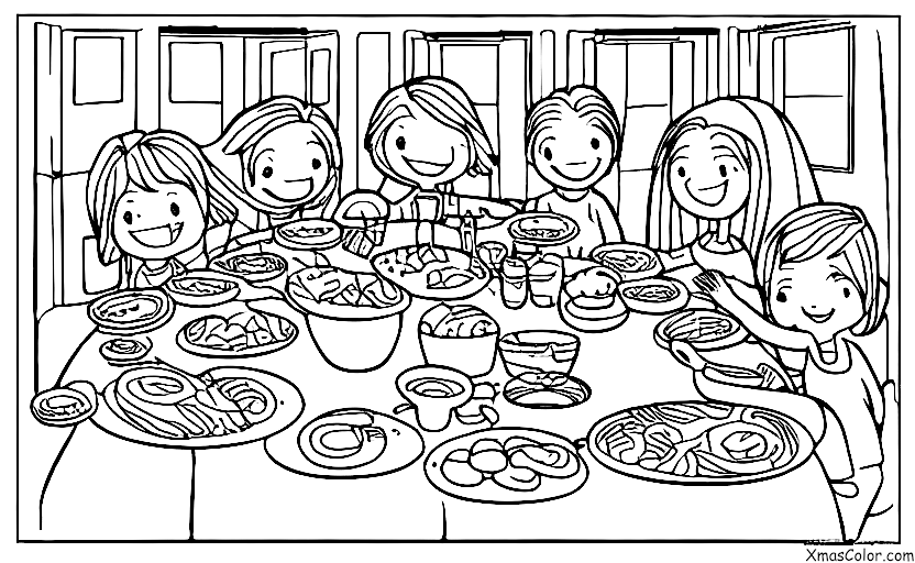 Noël / Noël en Amérique du Sud: Dîner de Noël en famille