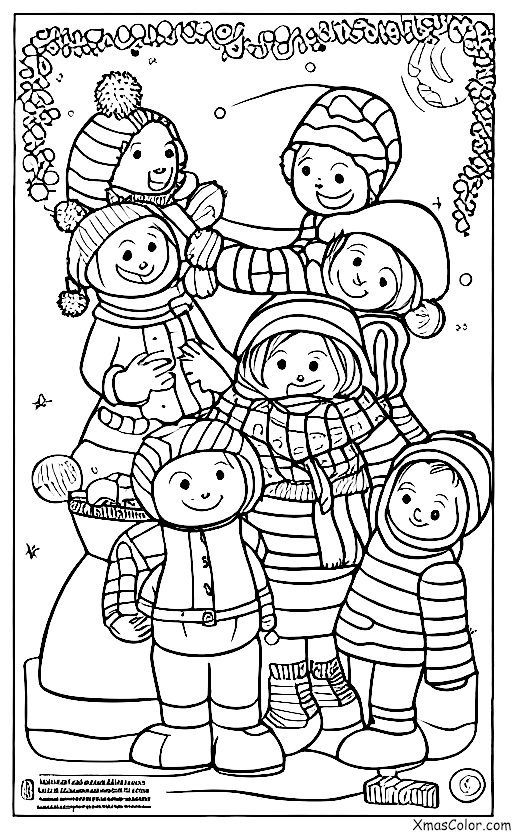 Noël / Noël en Amérique du Sud: Les enfants jouent dans la neige