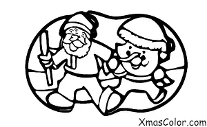 Noël / Noël en Australie: Père Noël jouant au cricket