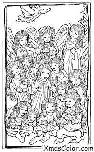 Noël / Noël fou: Un groupe d'anges