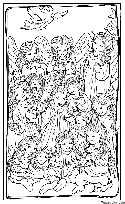 Noël / Noël fou: Un groupe d'anges