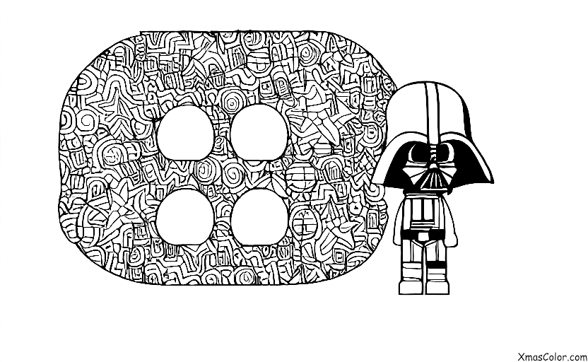 Noël / Noël Geek: Lumières de Noël en forme de Darth Vader