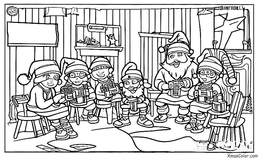 Noël / Noël geek: Père Noël jouant aux jeux vidéo