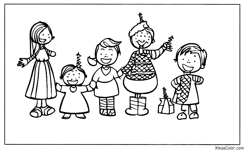 Noël / Noël moderne: Une famille qui met en place un sapin de Noël ensemble
